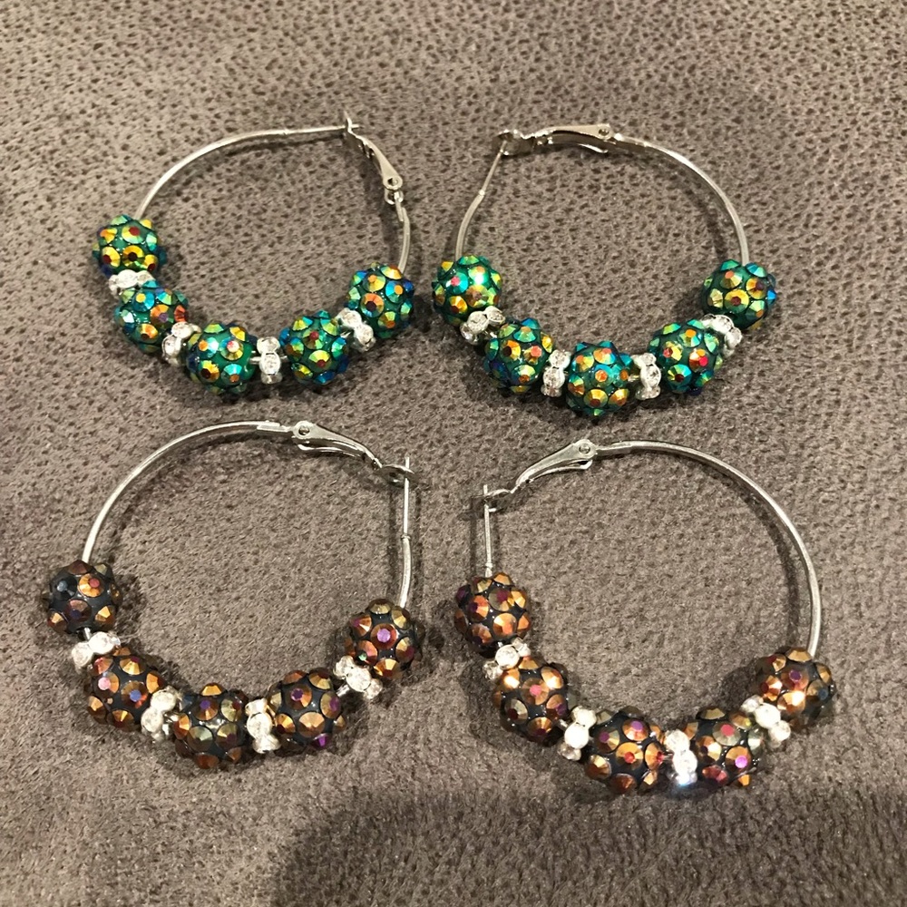 2 sets of costume earrings